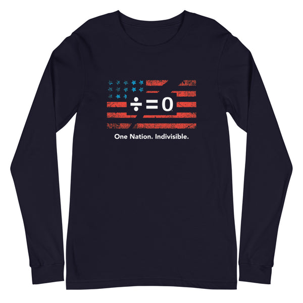 One Nation Unisex Long Sleeve Patriotic Tee (More Colors)