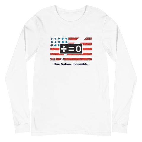 One Nation Unisex Long Sleeve Patriotic Tee (More Colors)