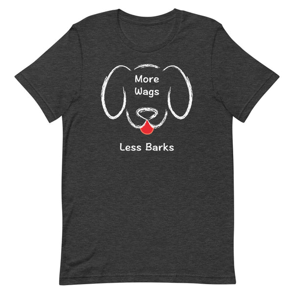 More Wags Less Barks Premium Unisex Tee (Dark/More Colors)