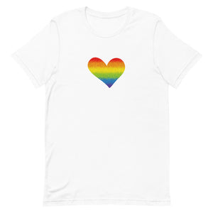 Rainbow Pride Heart Premium Unisex Tee (More Colors)