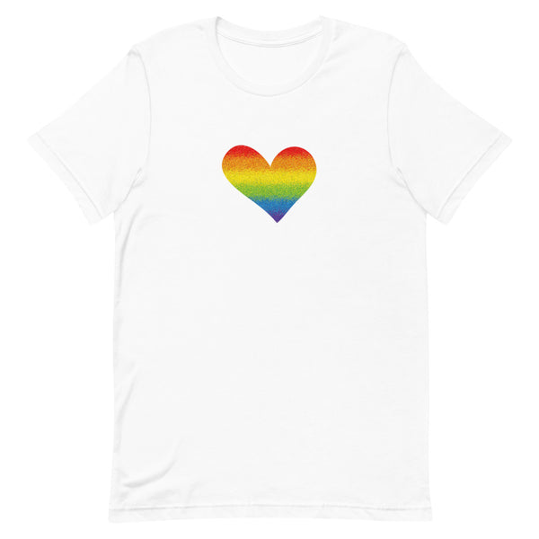 Rainbow Pride Heart Premium Unisex Tee (More Colors)