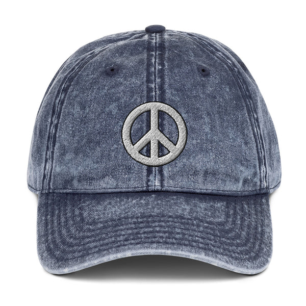 Peace Sign Vintage Cotton Cap (More Colors)