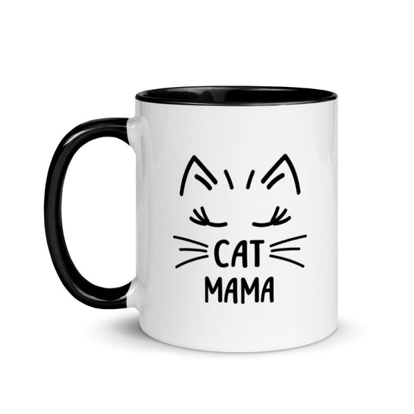 Cat Mama Mug with Color Accents (More Colors)