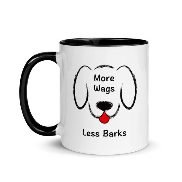More Wags Less Barks Mug with Color Accents (More Colors)