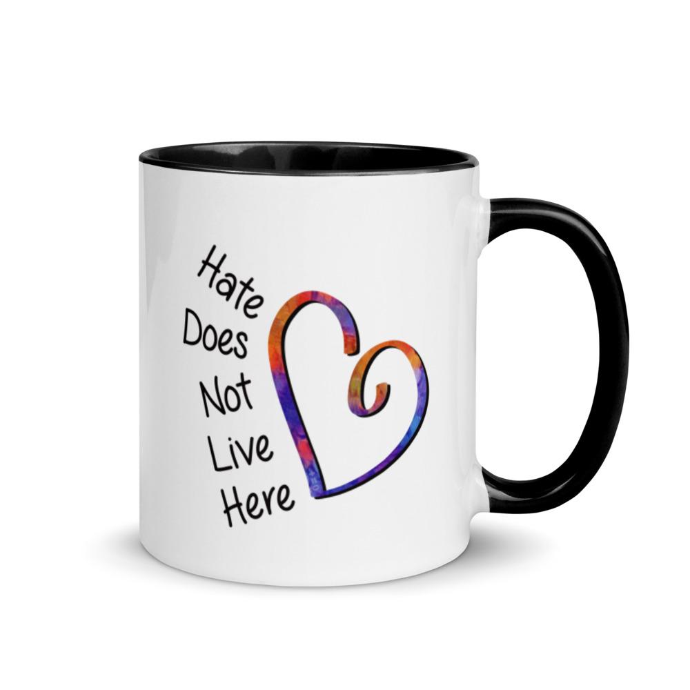 Hate Does Not Live Here Mug with Color Accents (More Colors)