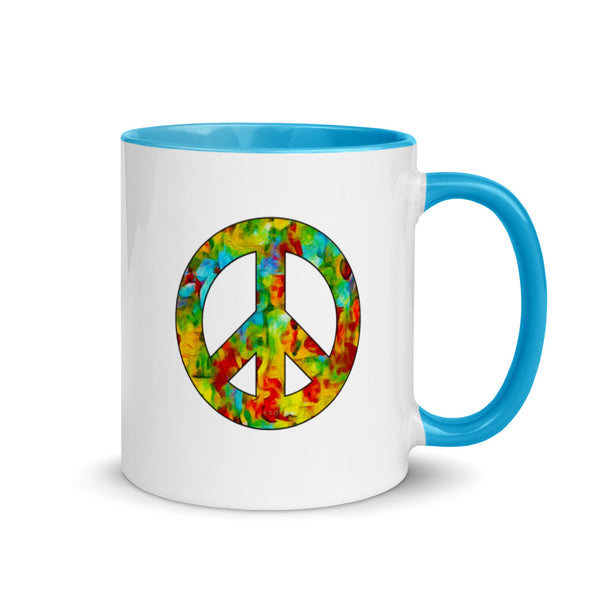 Peace Sign Mug with Color Accents (More Colors)