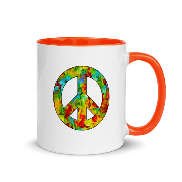 Peace Sign Mug with Color Accents (More Colors)