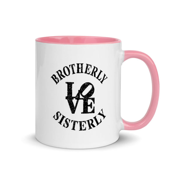 Brotherly Love Sisterly Love Mug with Color Accents (More Colors)