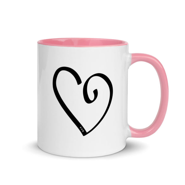 Open Heart Mug with Color Accents (More Colors)