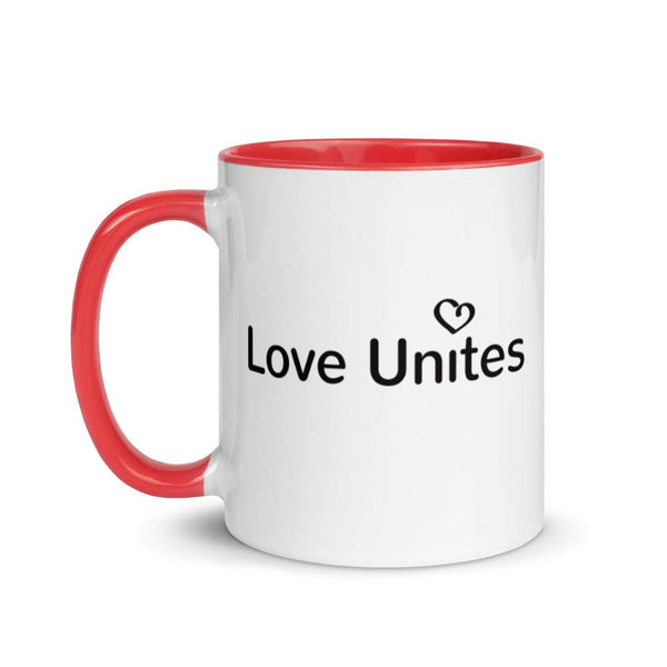 Love Unites Heart Mug with Color Accents (More Colors)