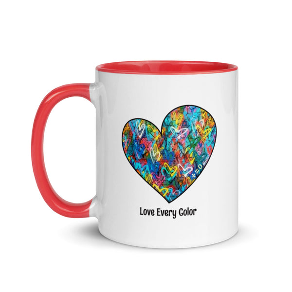 Graffiti Heart Mug with Color Accents (More Colors)