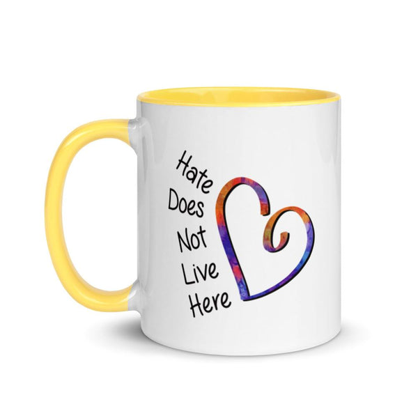 Hate Does Not Live Here Mug with Color Accents (More Colors)