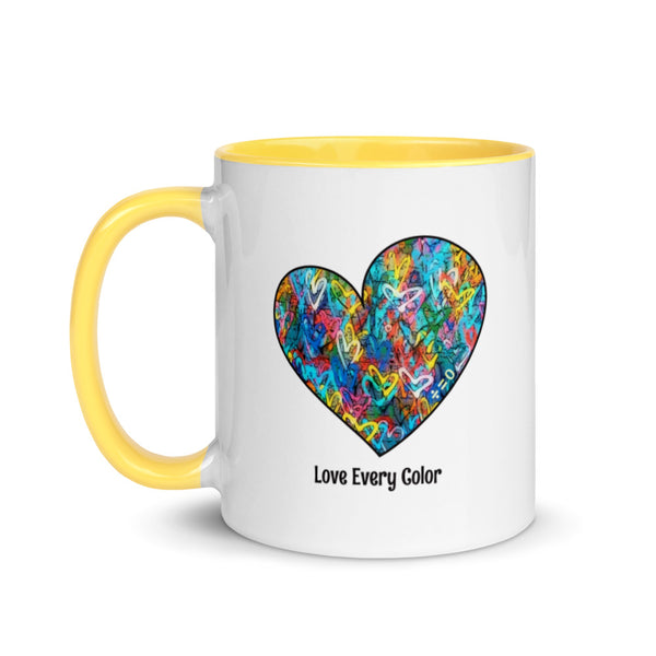Graffiti Heart Mug with Color Accents (More Colors)