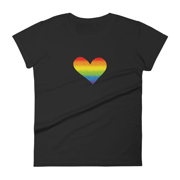 Rainbow Pride Heart Women's Tee (More Colors)