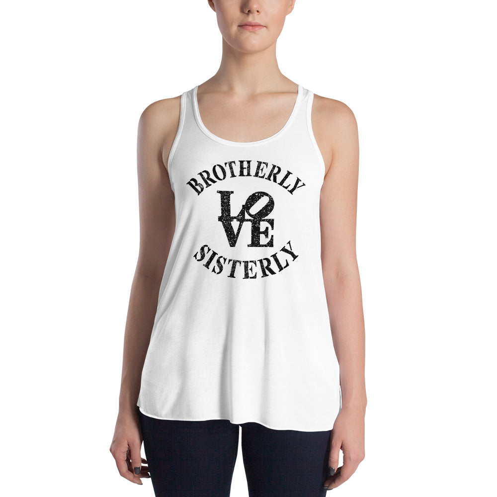 Brotherly Love Sisterly Love Women's Flowy Racerback Tank (More Colors)