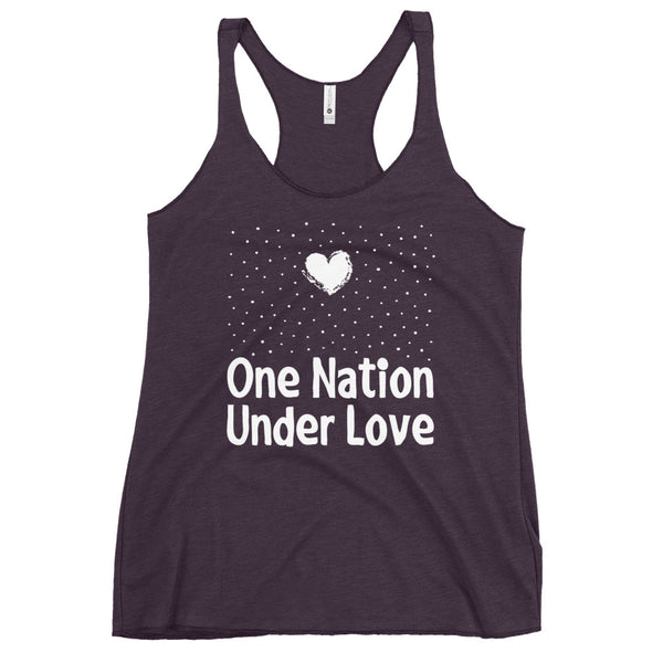 One Nation Under Love Women's Racerback Tank (More Colors)