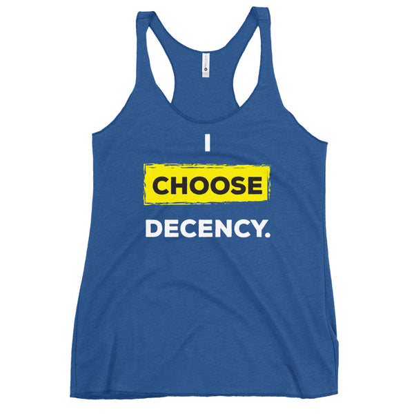 I Choose Decency Women's Racerback Tank (More Colors)